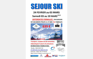 SEJOUR SKI 